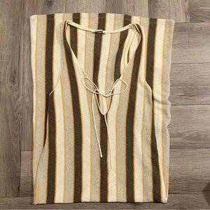 Zara Multicolored Striped Dress Swim Coverup Size Medium